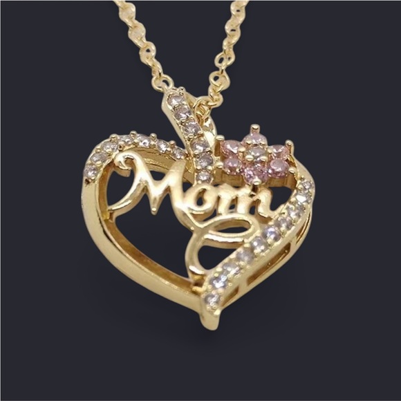 Mother’s Day Gift Necklace- Heart Shaped Flower Mom Pendant & Butterfly Gift Box - Picture 10 of 12